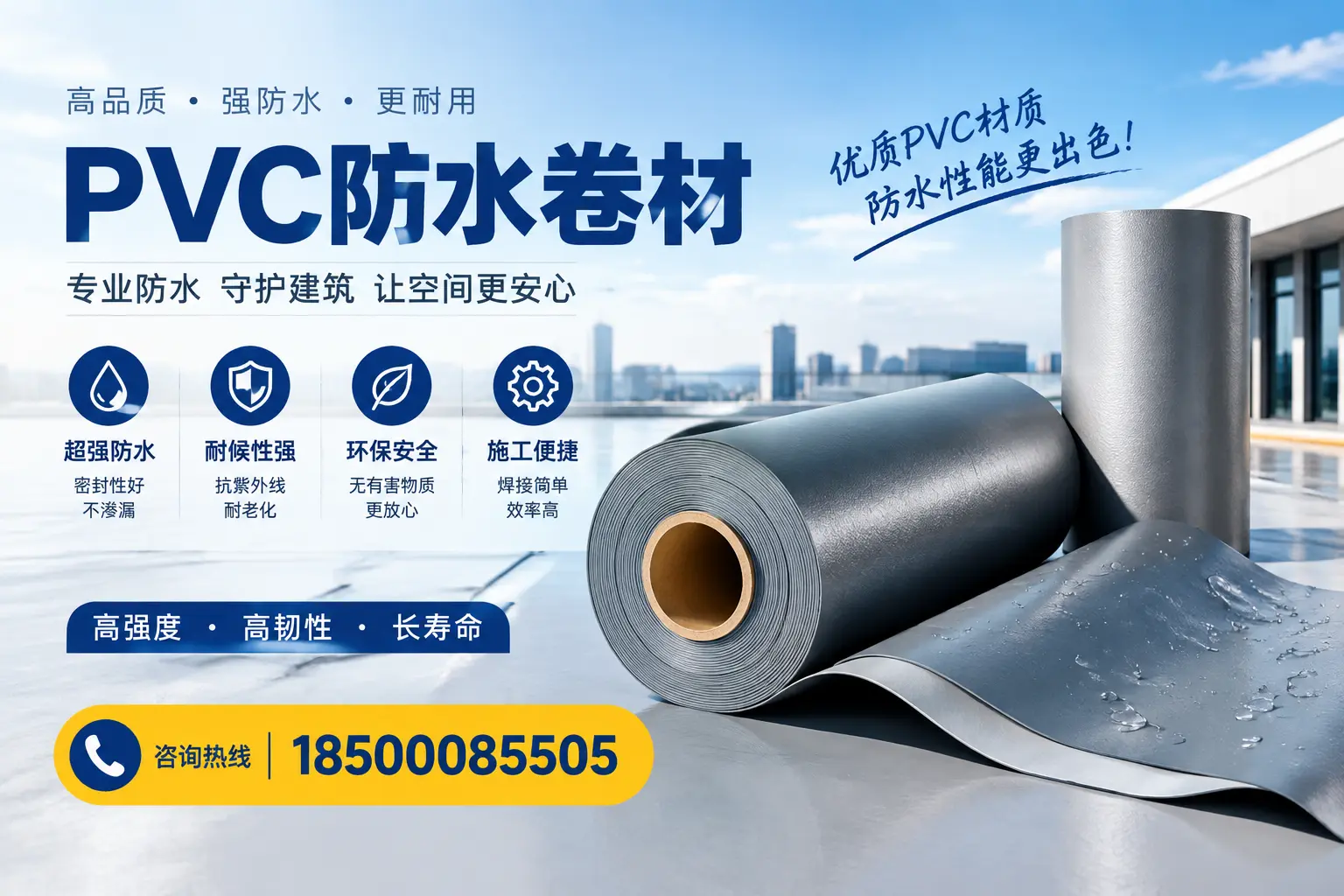 如何判断PVC防水卷材的质量优劣？文昌选购技巧